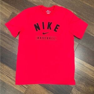 Nike Men's Red Short Sleeve Baseball Tee